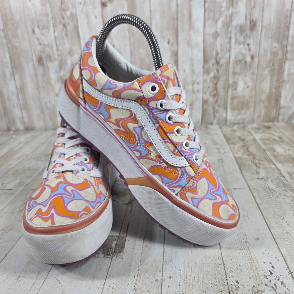 Vans Old Skool Stacked Psychedelic Swirl Platform Sneakers Womens 6.5 Mens 5.0 - Picture 8 of 8